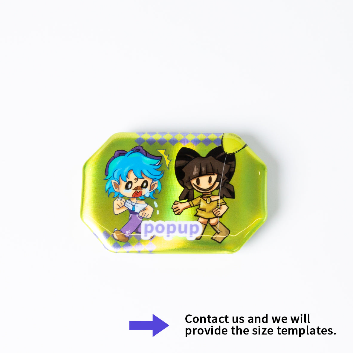 Custom Octagonal Double-Flash Badge