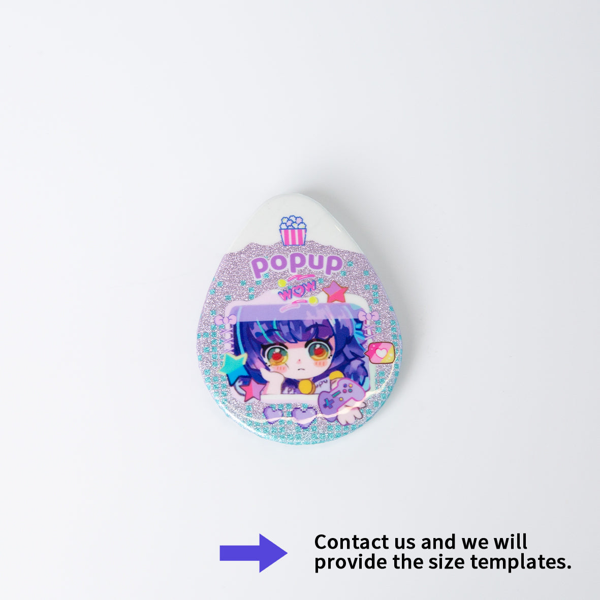 Custom Teardrop-Shaped Double Flash Badge