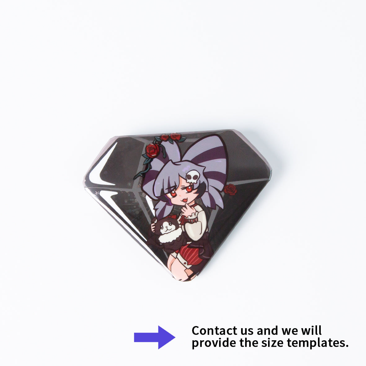 Custom Diamond Double Flashing Badges