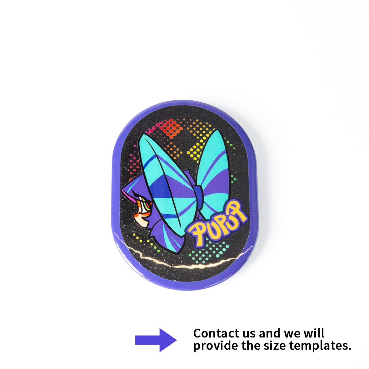 Custom Soap-Shaped Double Flash Badge