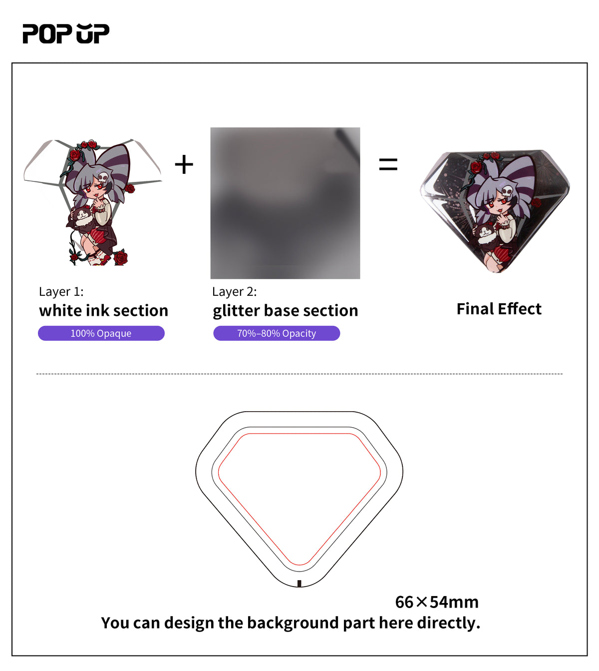 Custom Diamond Double Flashing Badges