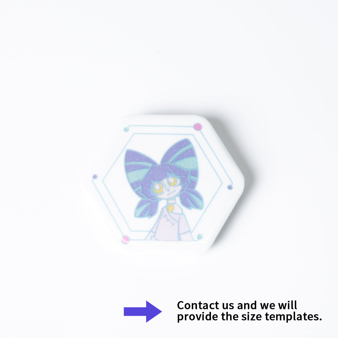 Custom Hexagonal Double Flash Badge