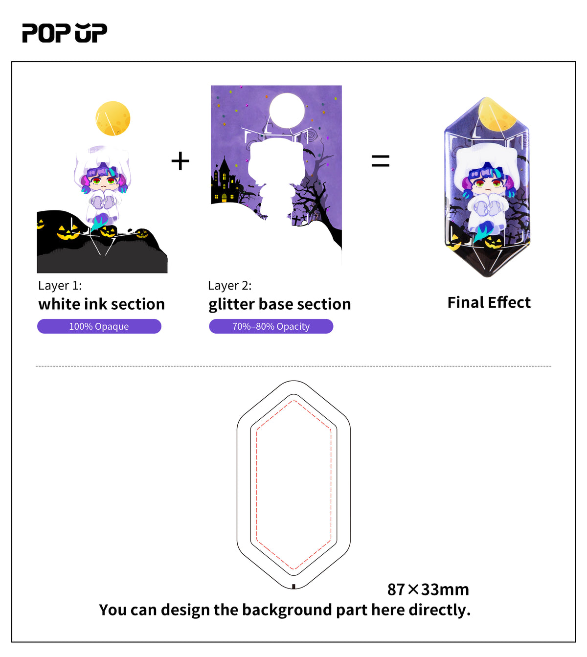 Custom Hexagon Double-Sided Holographic Badge