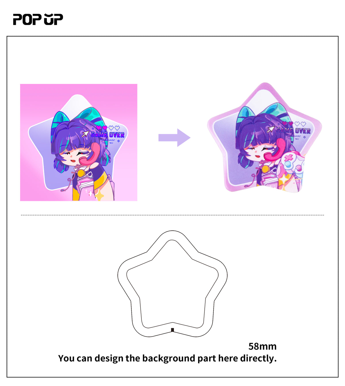 Custom Star Laminated Badge