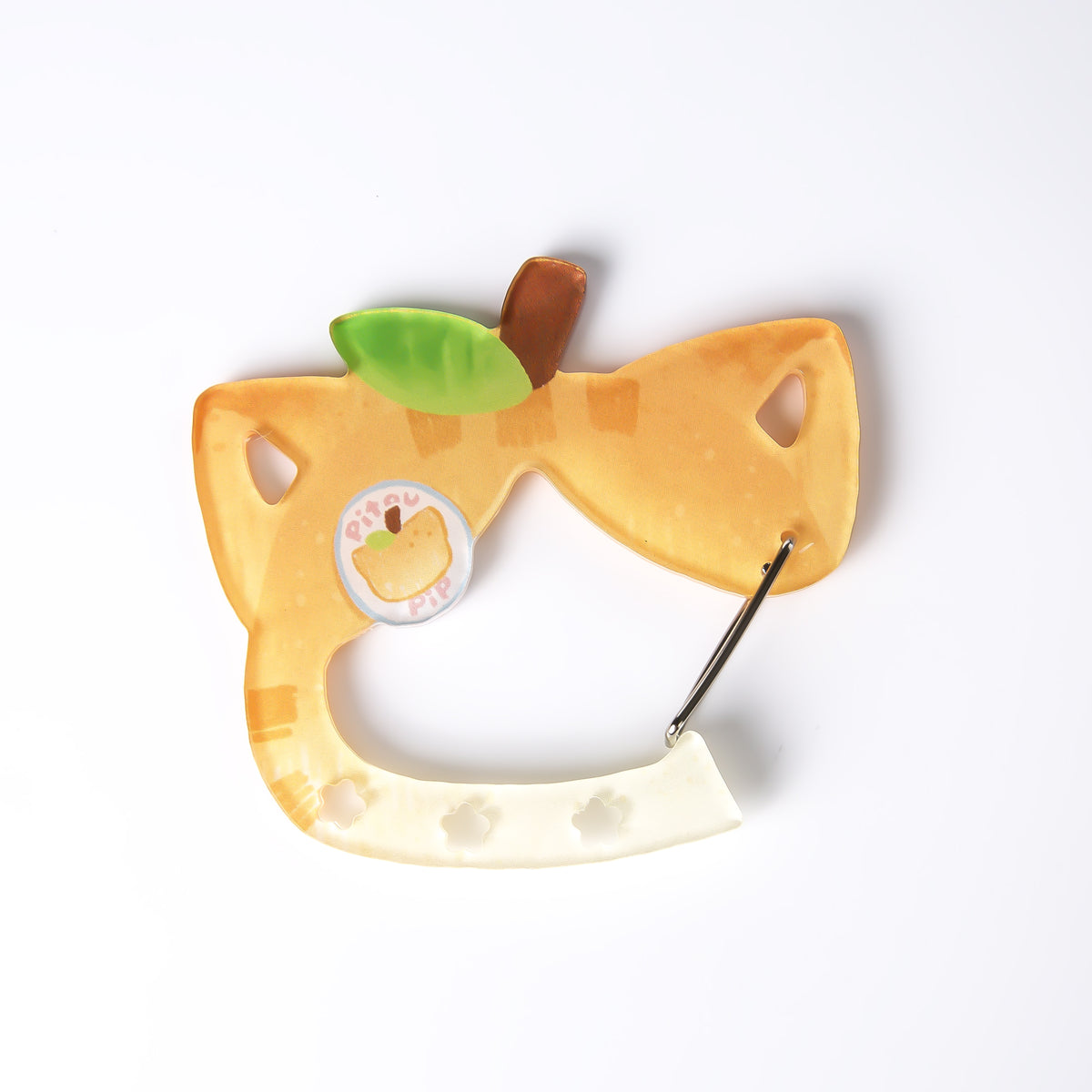 【Pitou】Orange Cat Acrylic Carabiner