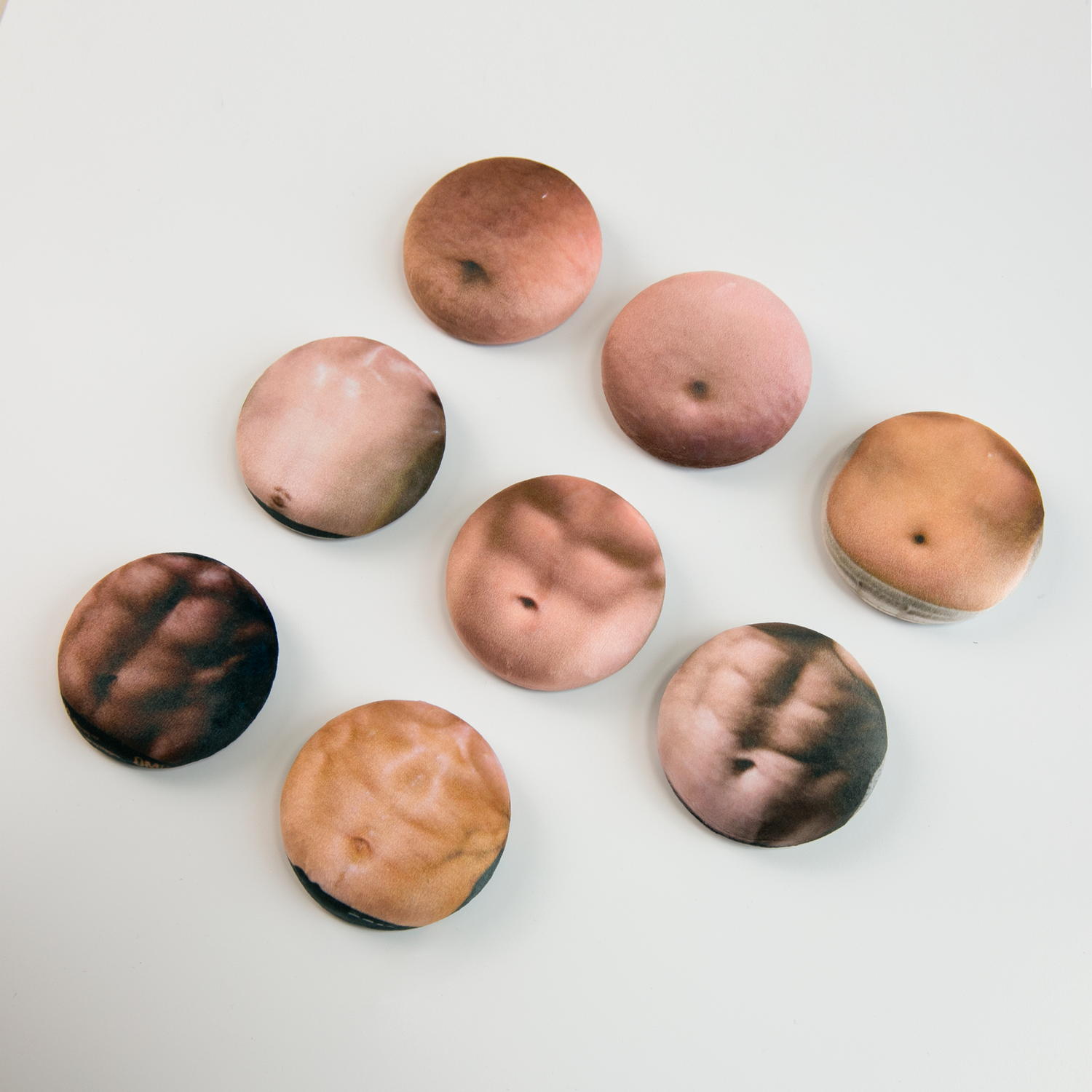 Custom Abdominal Muscles Plush Button Pins
