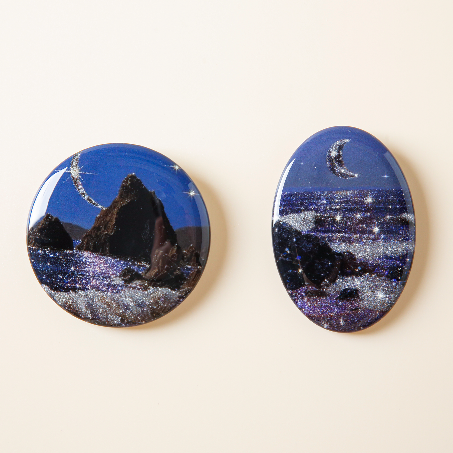 Custom Streetwear-inspired Glitter Badges