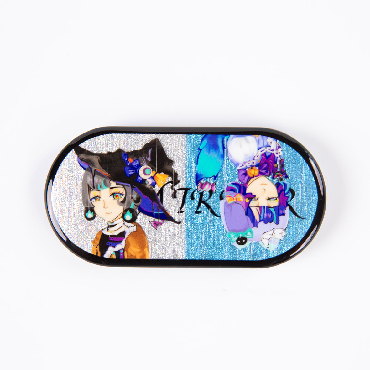 Custom Pill-Shaped Double Glitter Pin