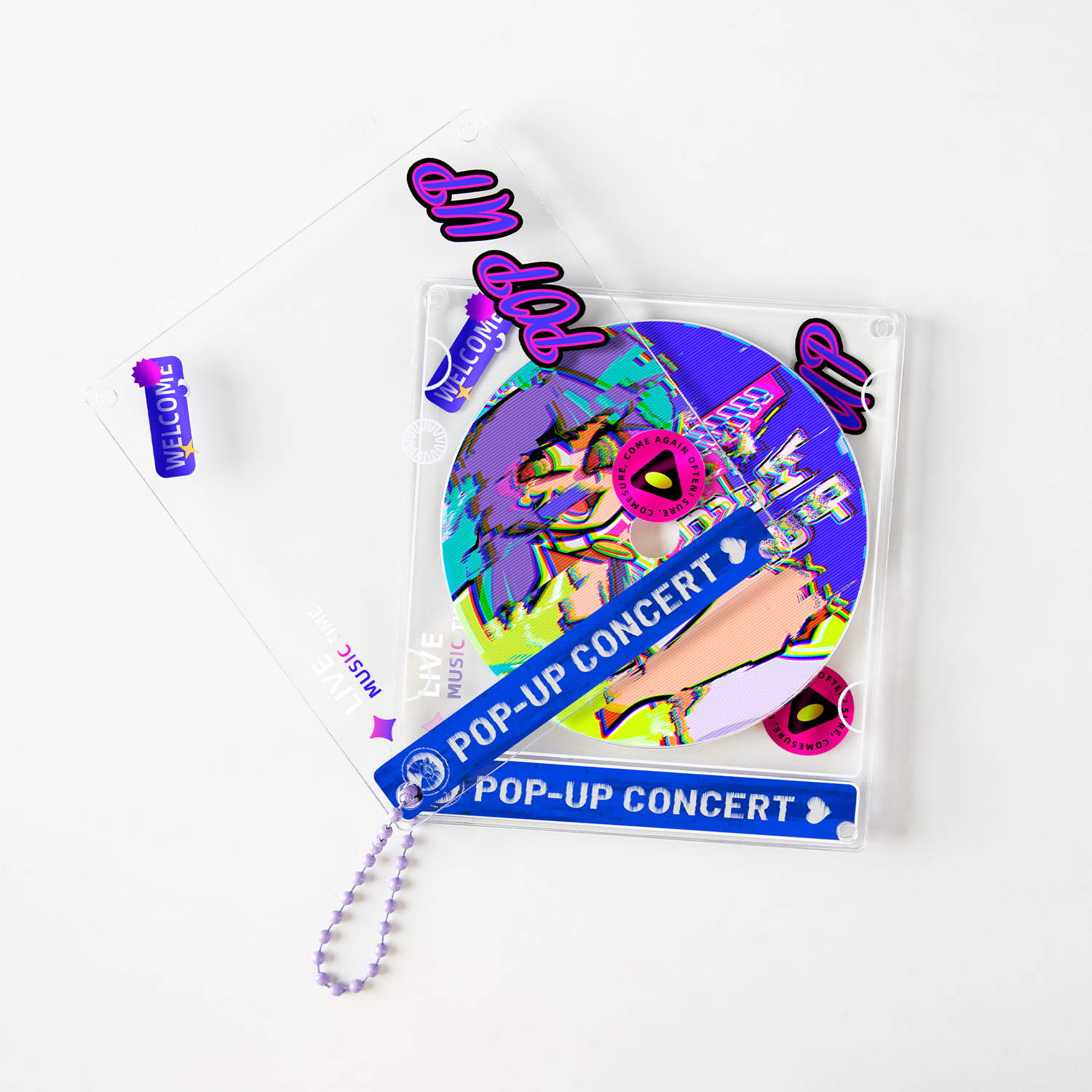 Custom Acrylic Spinning CD Keychains