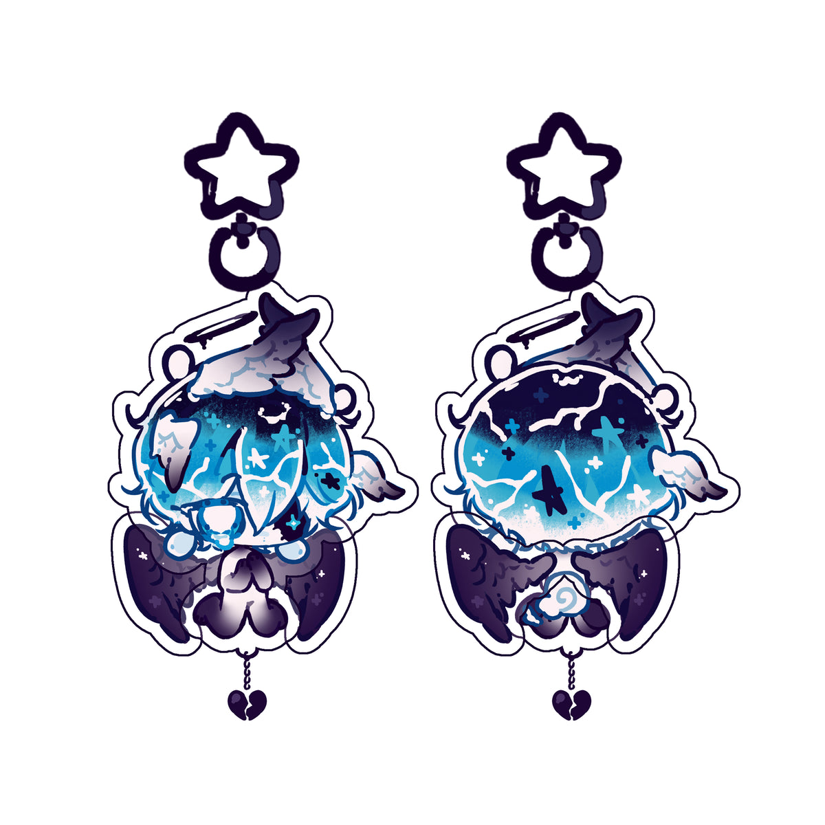 【Chips_cooked】Fallen Angel Astreon Moveable Wings Keychain