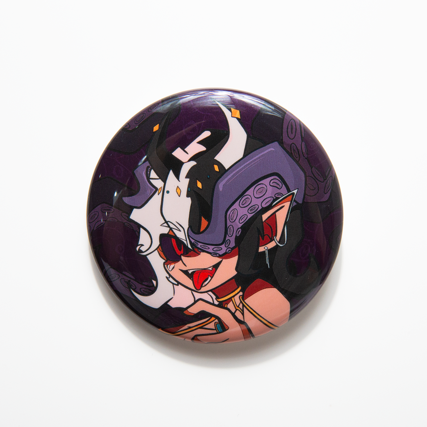 Custom Round Glitter Holographic Button Pins
