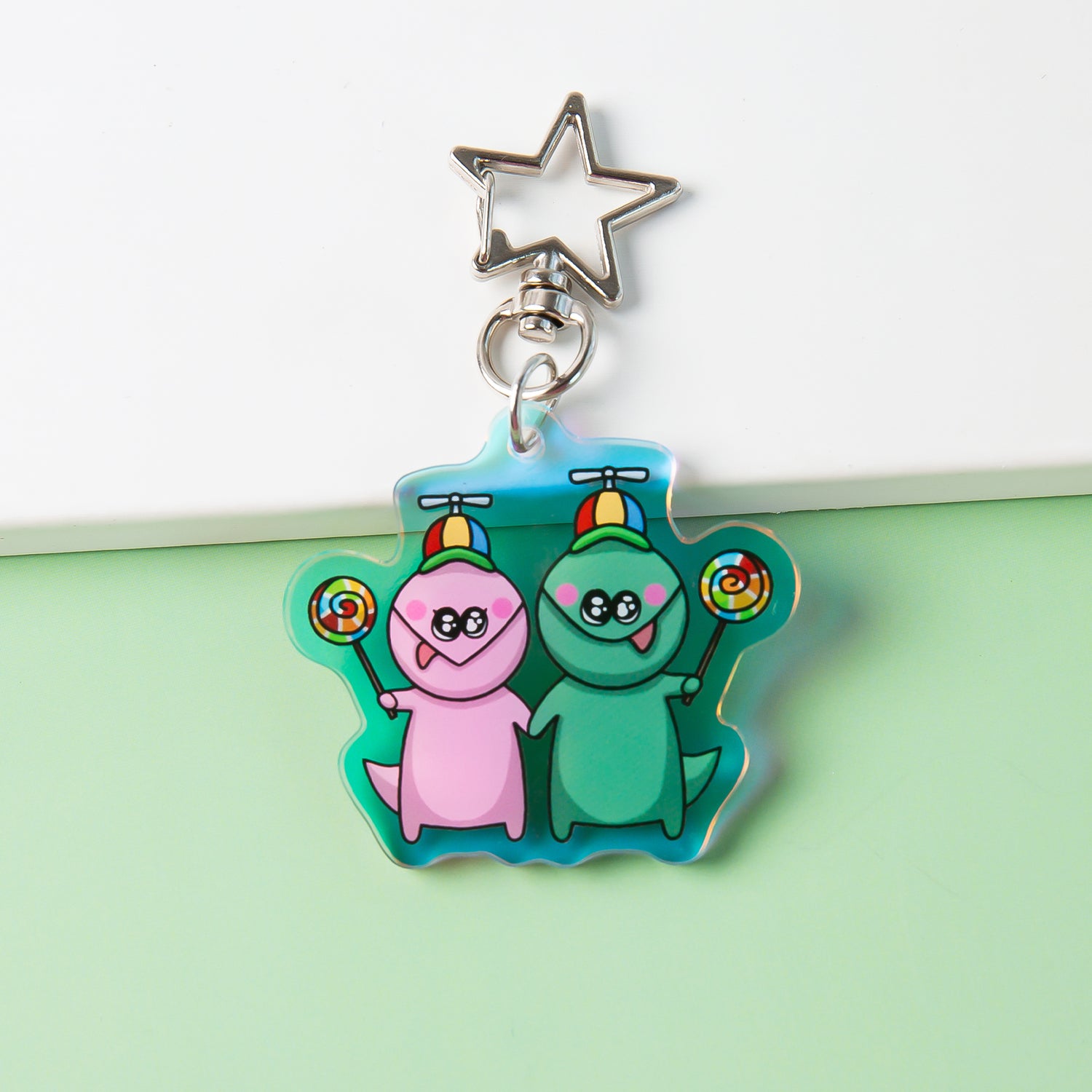 【Hungy Rexy】Rainbow Dino Cuties Keychain