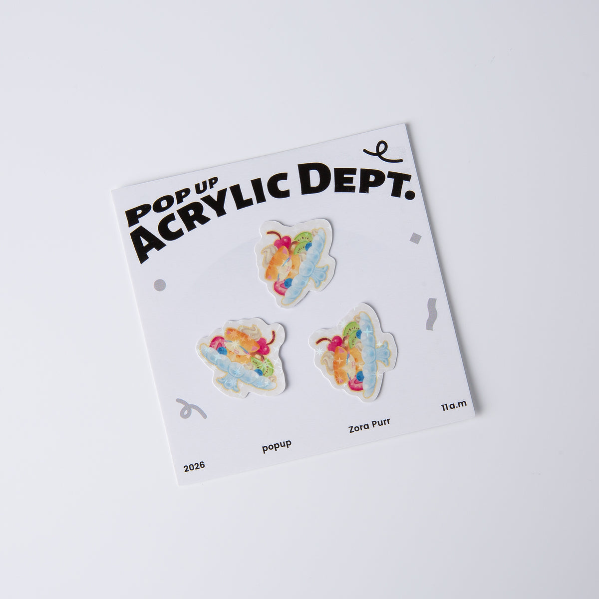 【Pitou】Pudding Holographic Vinyl Sticker