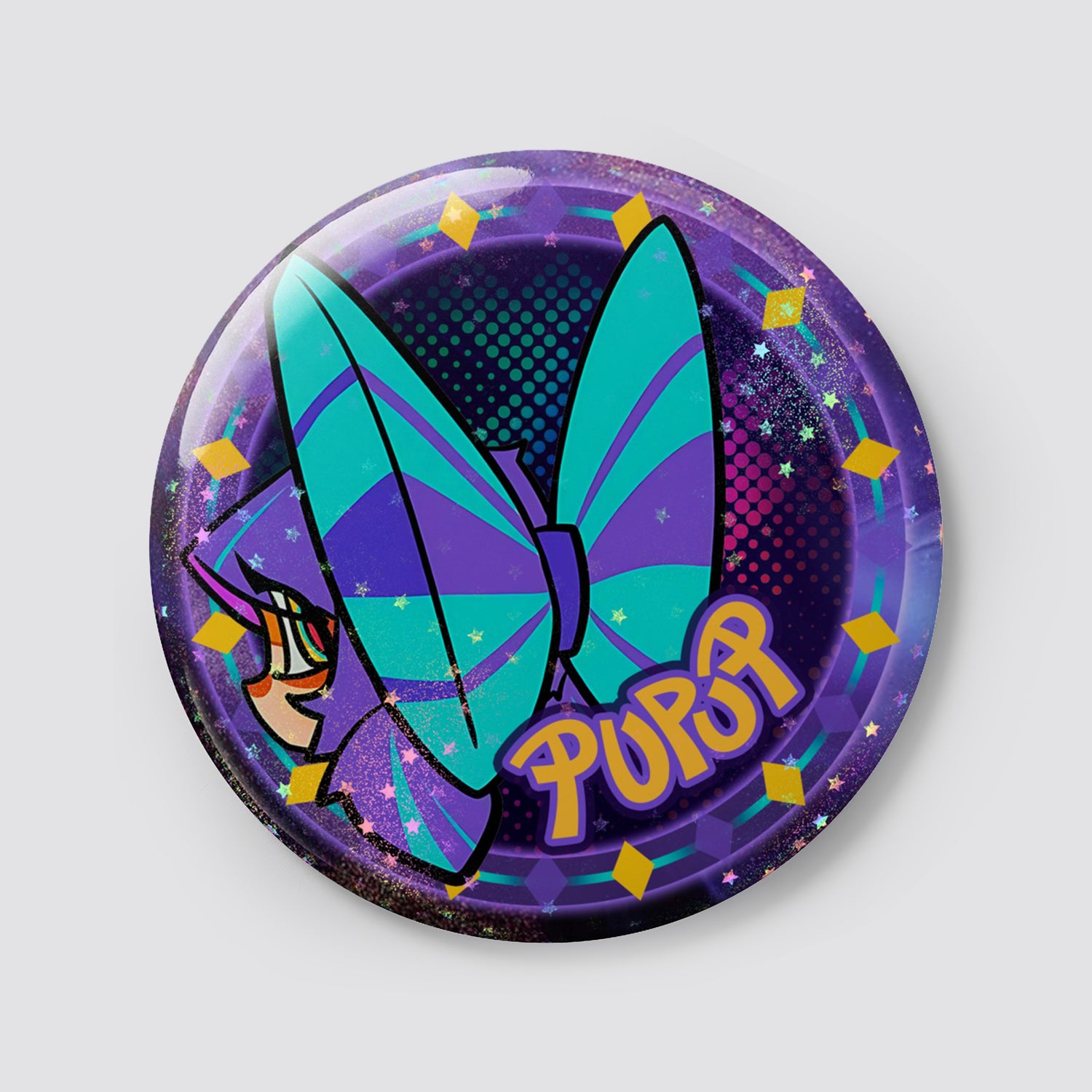 Custom Glitter Round Shape Badges/Pins