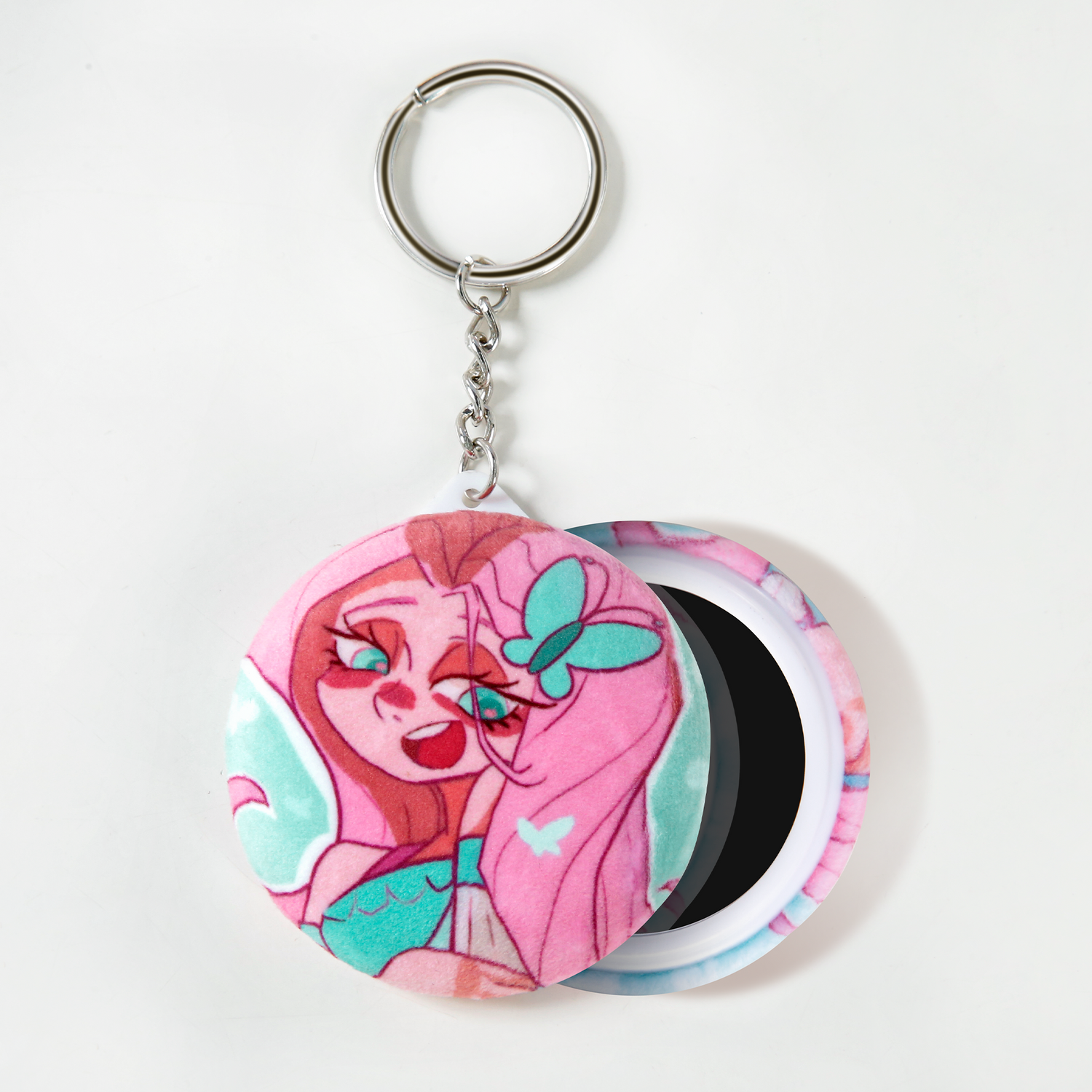 Custom Plush Round Mirror Badges/Pins