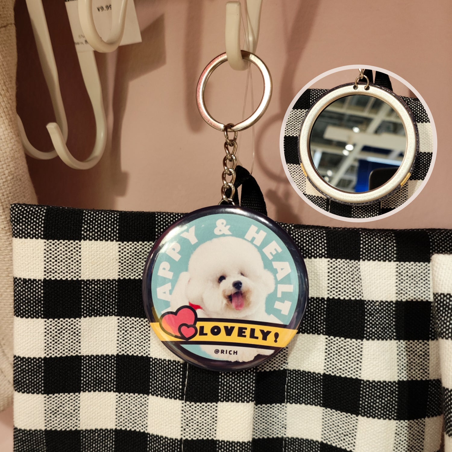 Custom Pet Mirror Badge