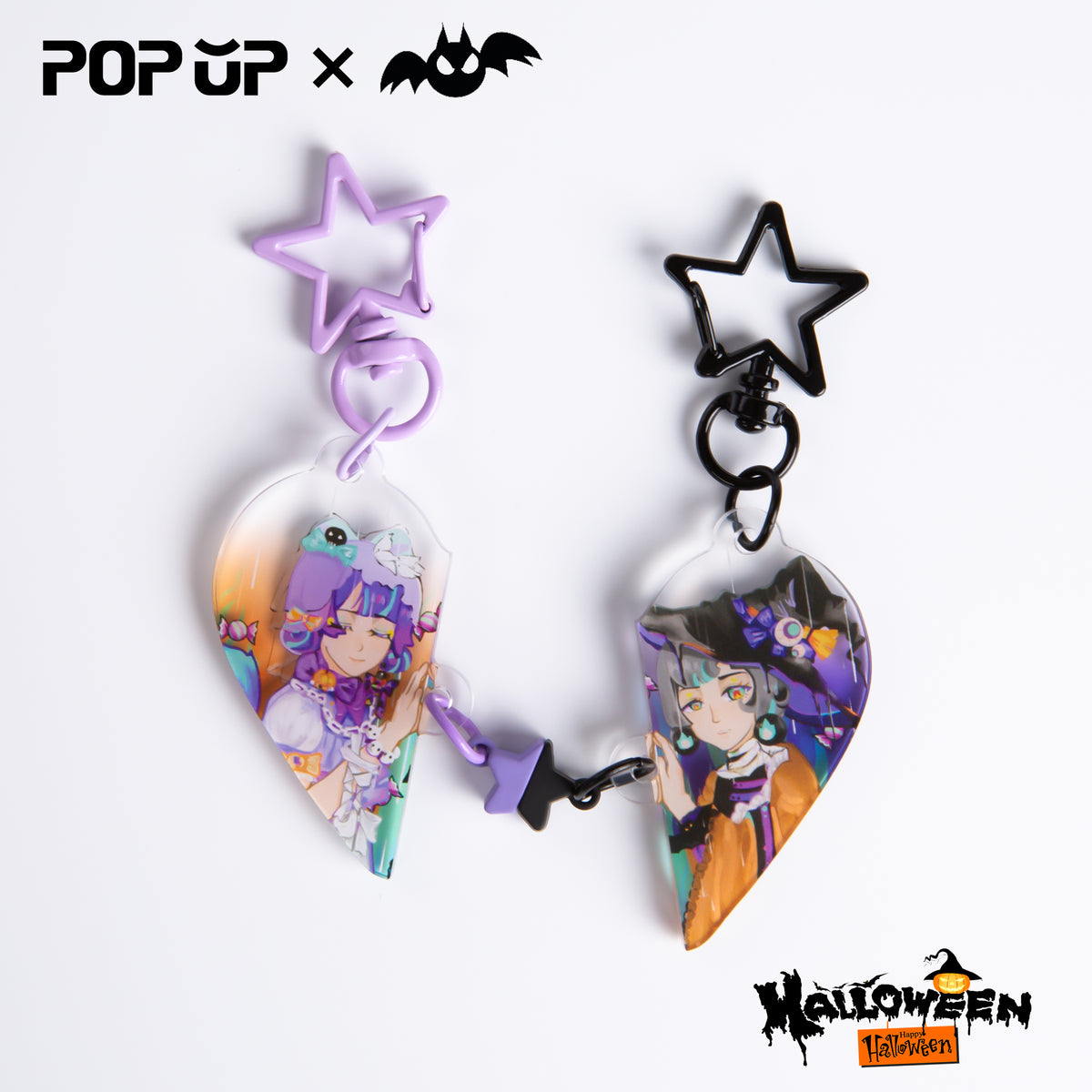 Custom Heart Magnet Acrylic Keychains
