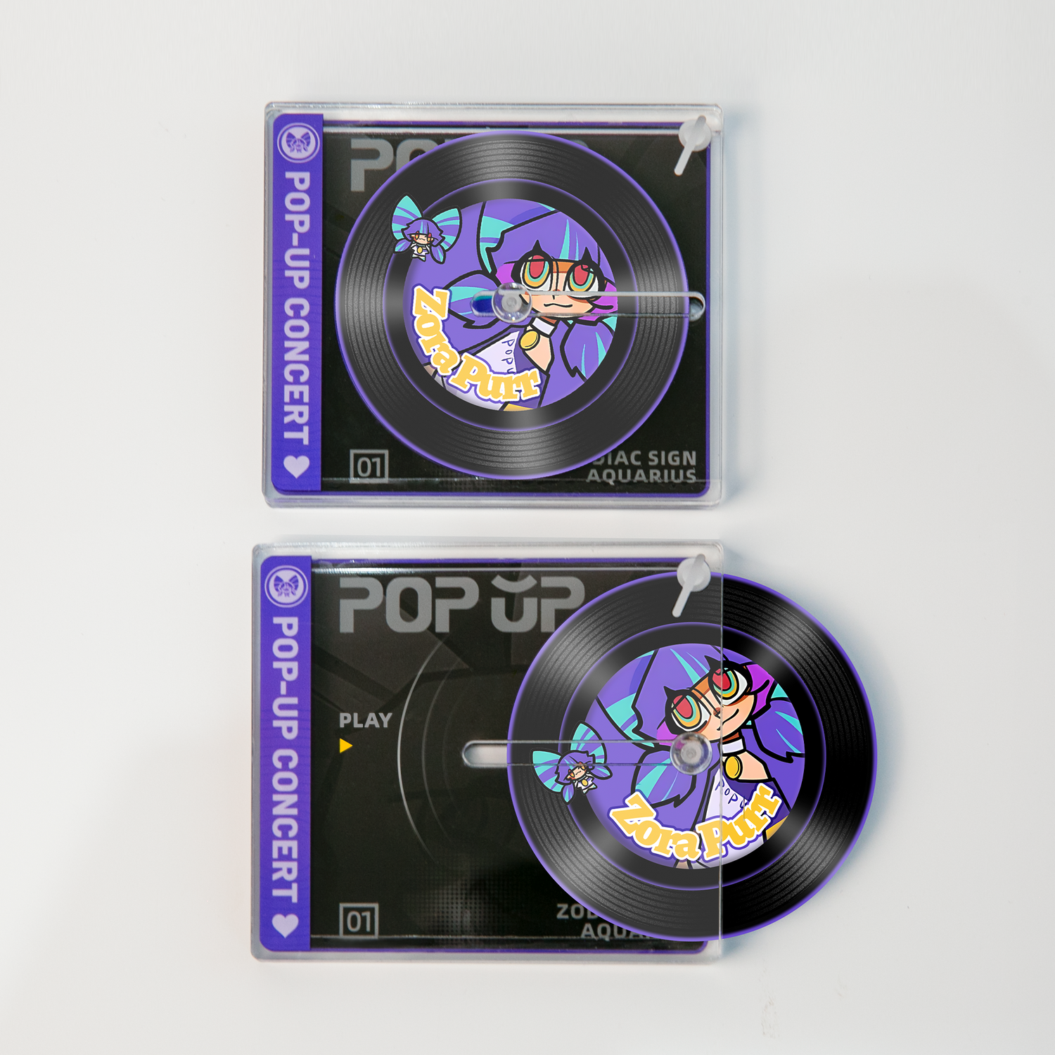 Custom Slide-out Spinning CD Keychains