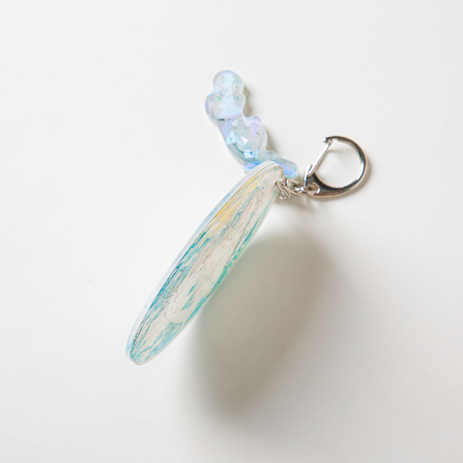 Custom Holographic Oval Acrylic Keychains