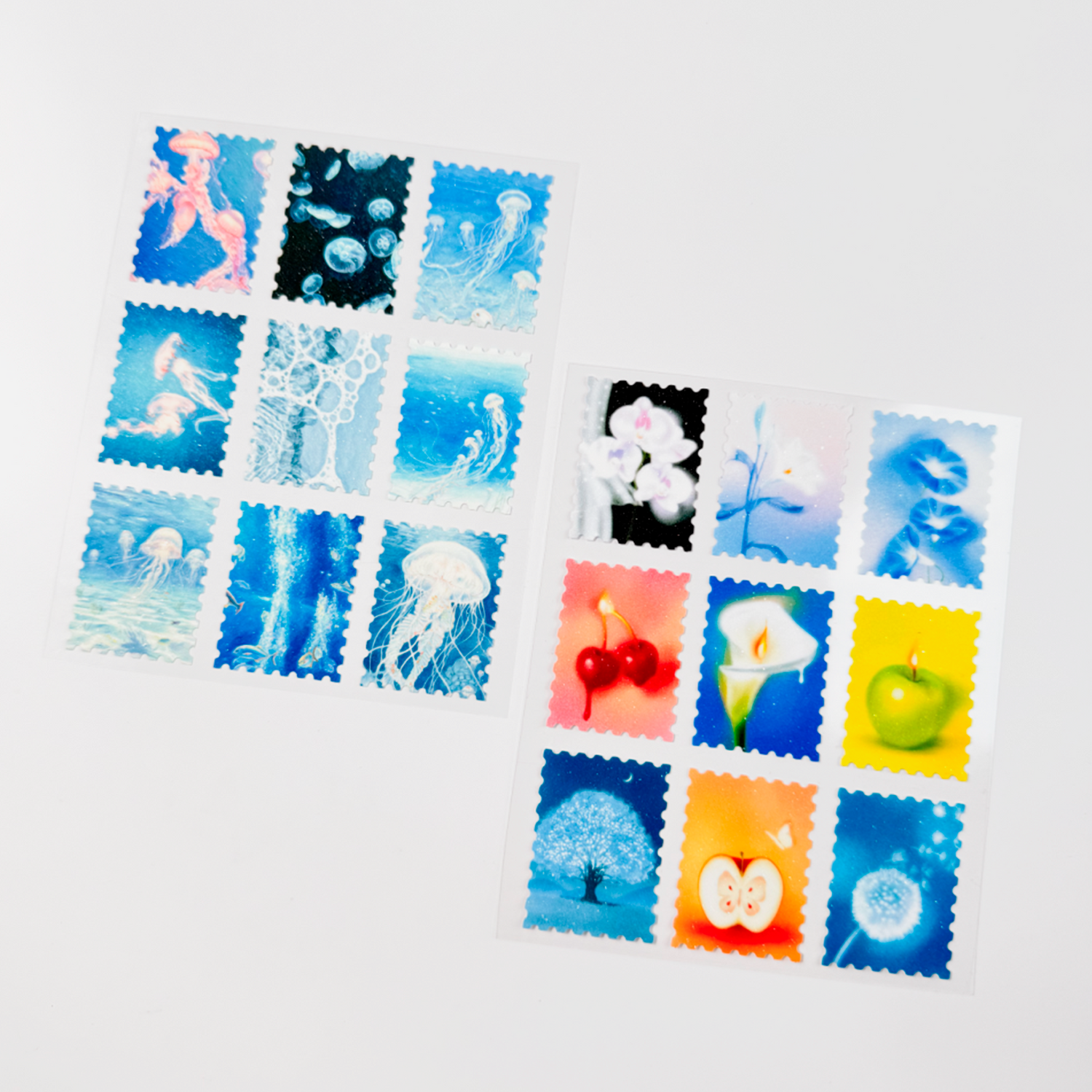 Custom Kiss Cut Glitter Stickers Sheets