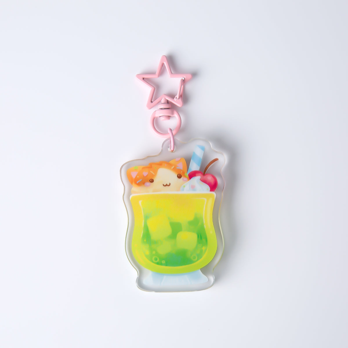 【Pitou】Melon Soda Acrylic Shaker Keychain