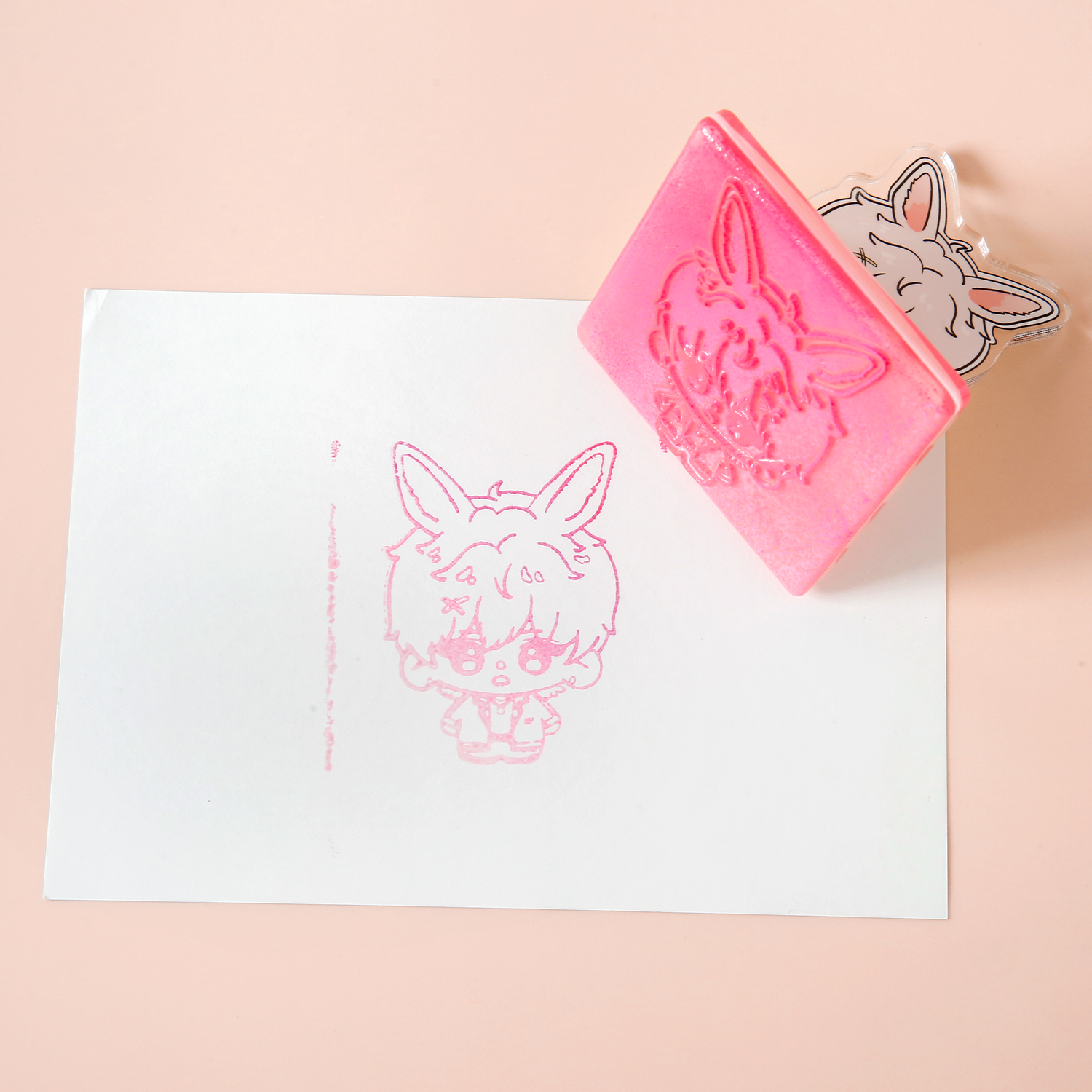 Custom Acrylic Square Stamp Standee(Ink pad sold separately.)