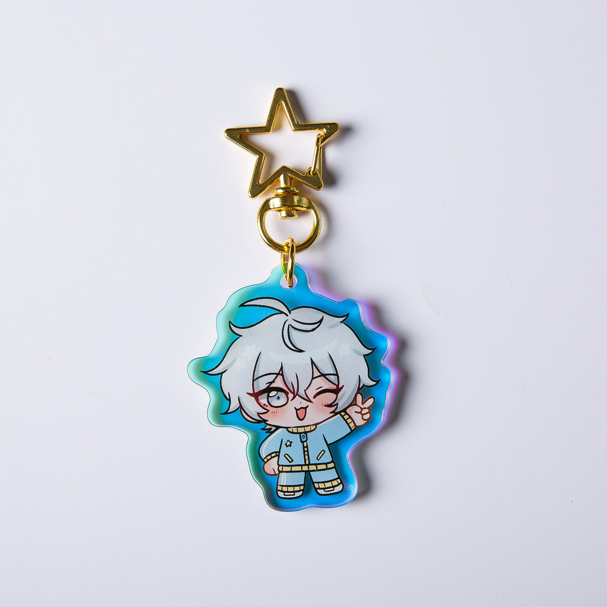 【Grymmalkin】Natsu Rainbow Laser Acrylic Keychain(2" (50.8mm))