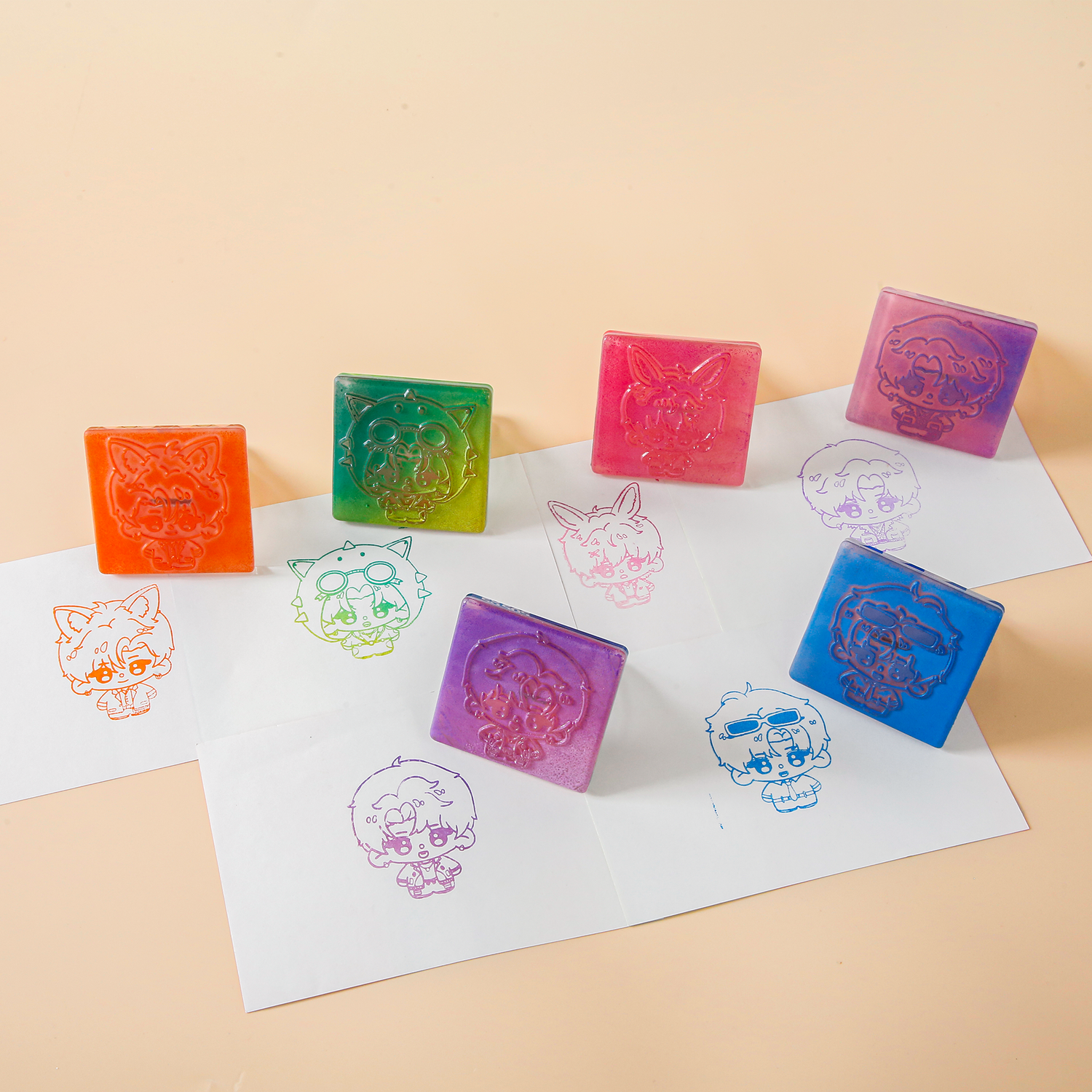 Custom Acrylic Square Stamp Standee(Ink pad sold separately.)