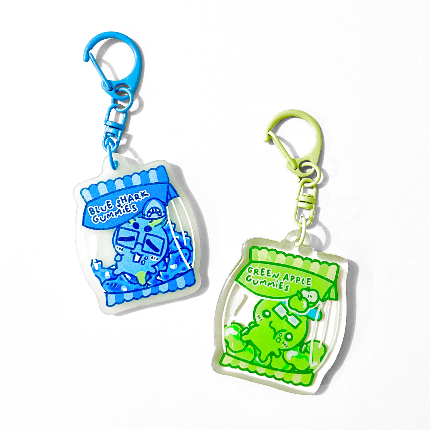【Bubba & Booger】Glow In The Dark Keychain & Epoxy Acrylic Keychain