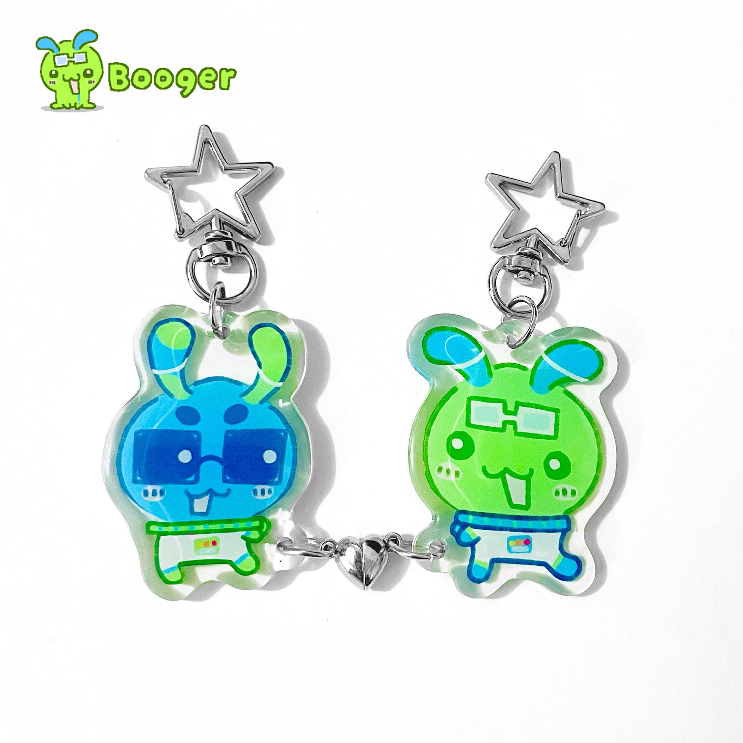 【Booger】Heart Magnet Acrylic Keychain