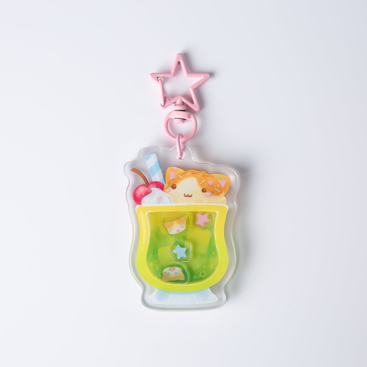 【Pitou】Melon Soda Acrylic Shaker Keychain