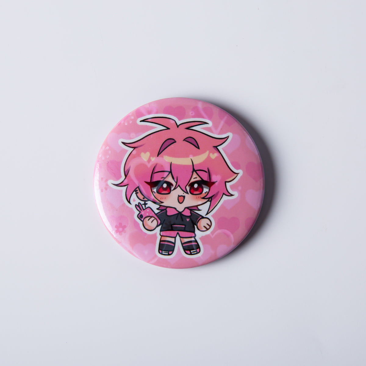 【Grymmalkin】Momo Glitter Button Pin(50MM)
